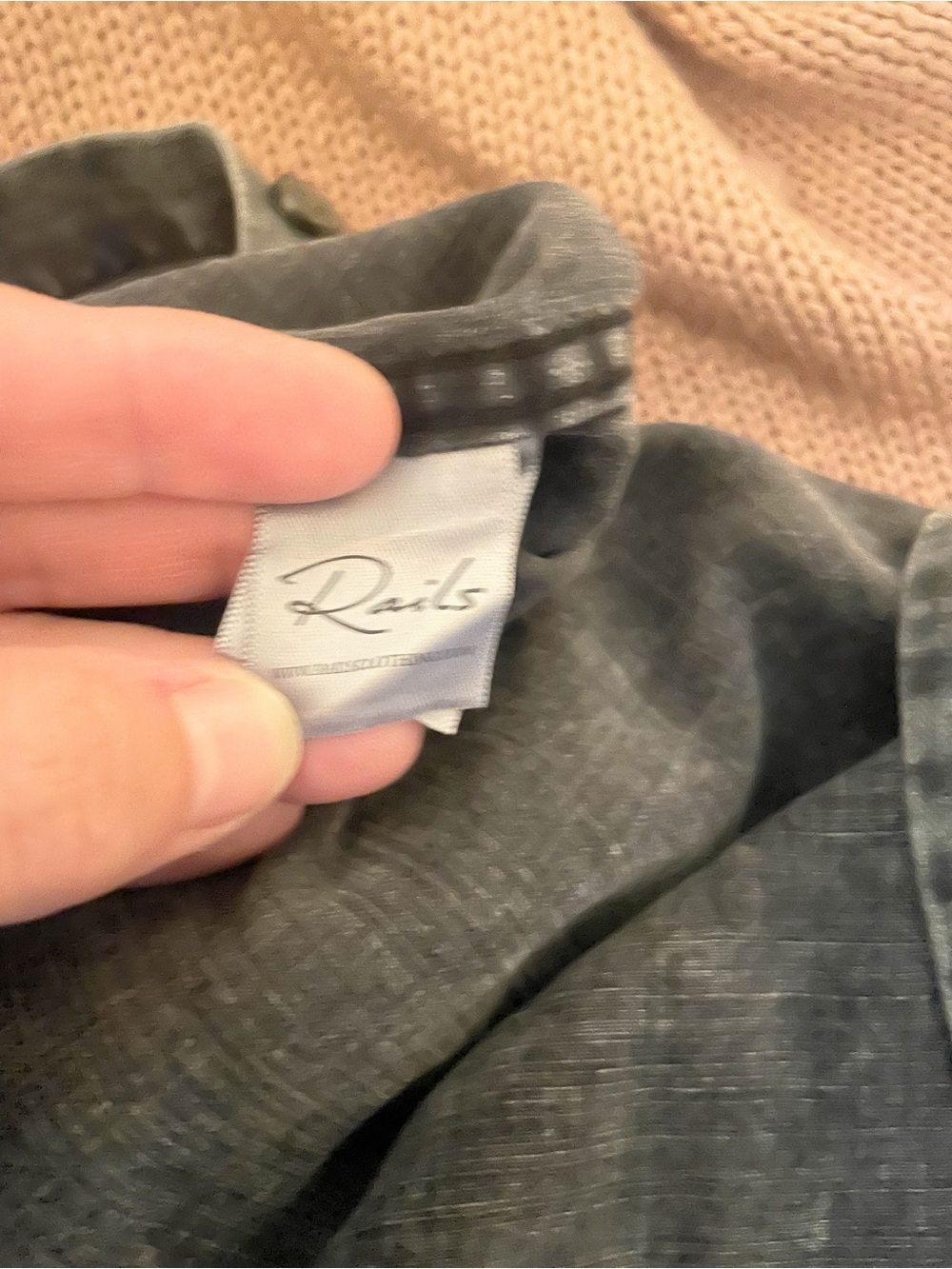 Rails Ingrid Raw Black Acid Wash Button Down Shirt Small - Picture 12 of 13